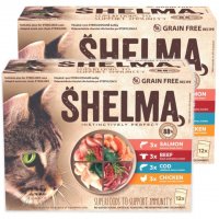Karma dla kota Shelma mix smaków (12 x 85g) x 2 opakowania