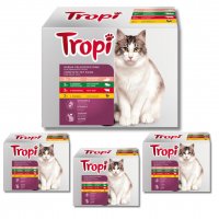 Karma dla kota Tropi mix smaków 100 g (12 sztuk) x 4 opakowana