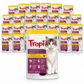 Karma dla kota Tropi z drobiem w sosie 100 g x 24szt