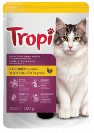 Karma dla kota Tropi z drobiem w sosie 100 g