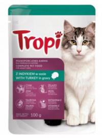 Karma dla kota Tropi z indykiem w sosie 100 g