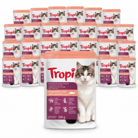 Karma dla kota Tropi z łososiem w sosie 100 g x 24 szt