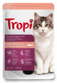 Karma dla kota Tropi z łososiem w sosie 100 g