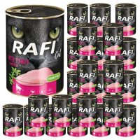 Karma dla kota z indykiem Rafi Cat Adult 400 g x 24 puszek