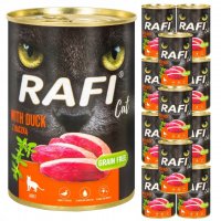Karma dla kota z kaczką Rafi Cat Adult 400 g x 12 puszek