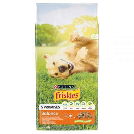Karma dla psa Friskies Balance z mieszanką kurczaka i wołowiny i warzywami 15 kg