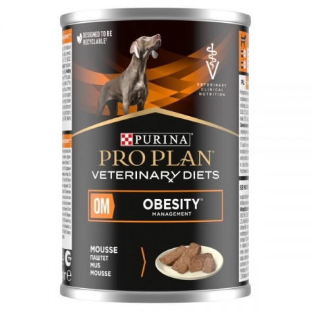 Karma dla psa mus Purina Pro Plan Veterinary Diets Canine OM Obesity Management  400 g x 4 sztuki