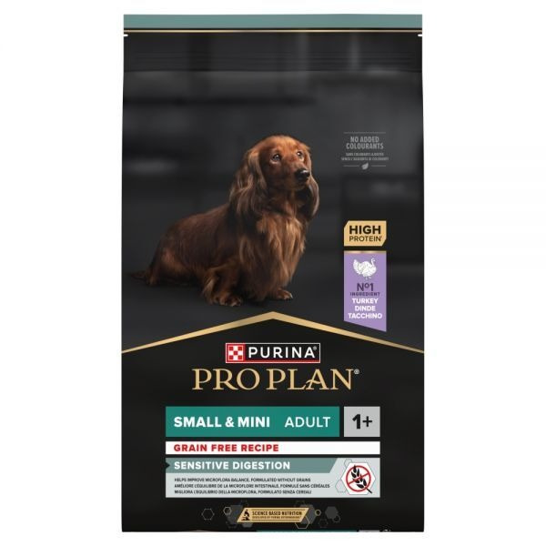 Karma dla psa Purina Pro Plan Sensitive Digestion Small & Mini Adult bogata w indyka 7 kg
