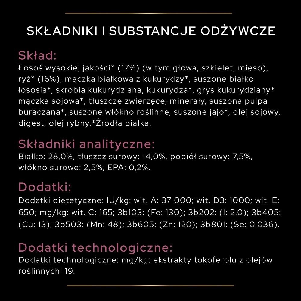 Karma dla psa Purina Pro  Plan Sensitive Skin Large Robust Adult bogata w łososia 14 kg
