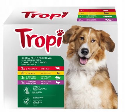 Karma dla psa Tropi mix smaków (12 x 100 g)