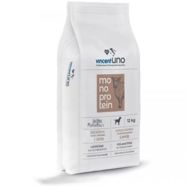 Karma dla psa Vincent UNO monobiałkowa jagnięcina 12 kg