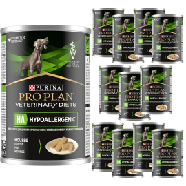 Karma dla psów mus PRO PLAN Veterinary Diets HA Hypoallergenic 400 g x 12 sztuk