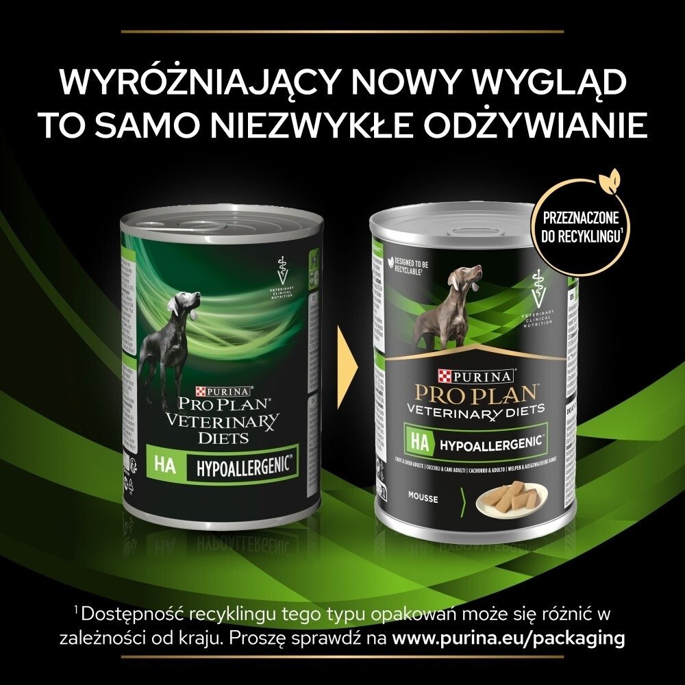 Karma dla psów mus PRO PLAN Veterinary Diets HA Hypoallergenic 400 g