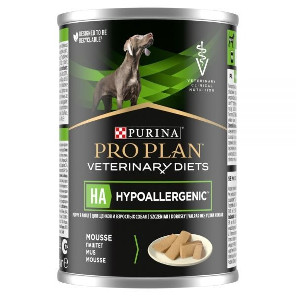 Karma dla psów mus PRO PLAN Veterinary Diets HA Hypoallergenic 400 g