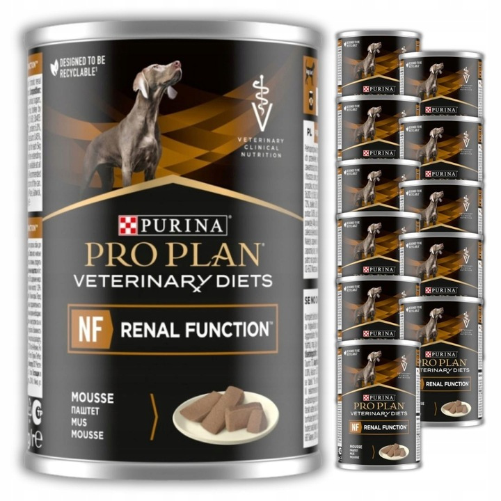 Karma dla psów mus Pro Plan Veterinary Diets NF Renal Function 400 g x 12 sztuk
