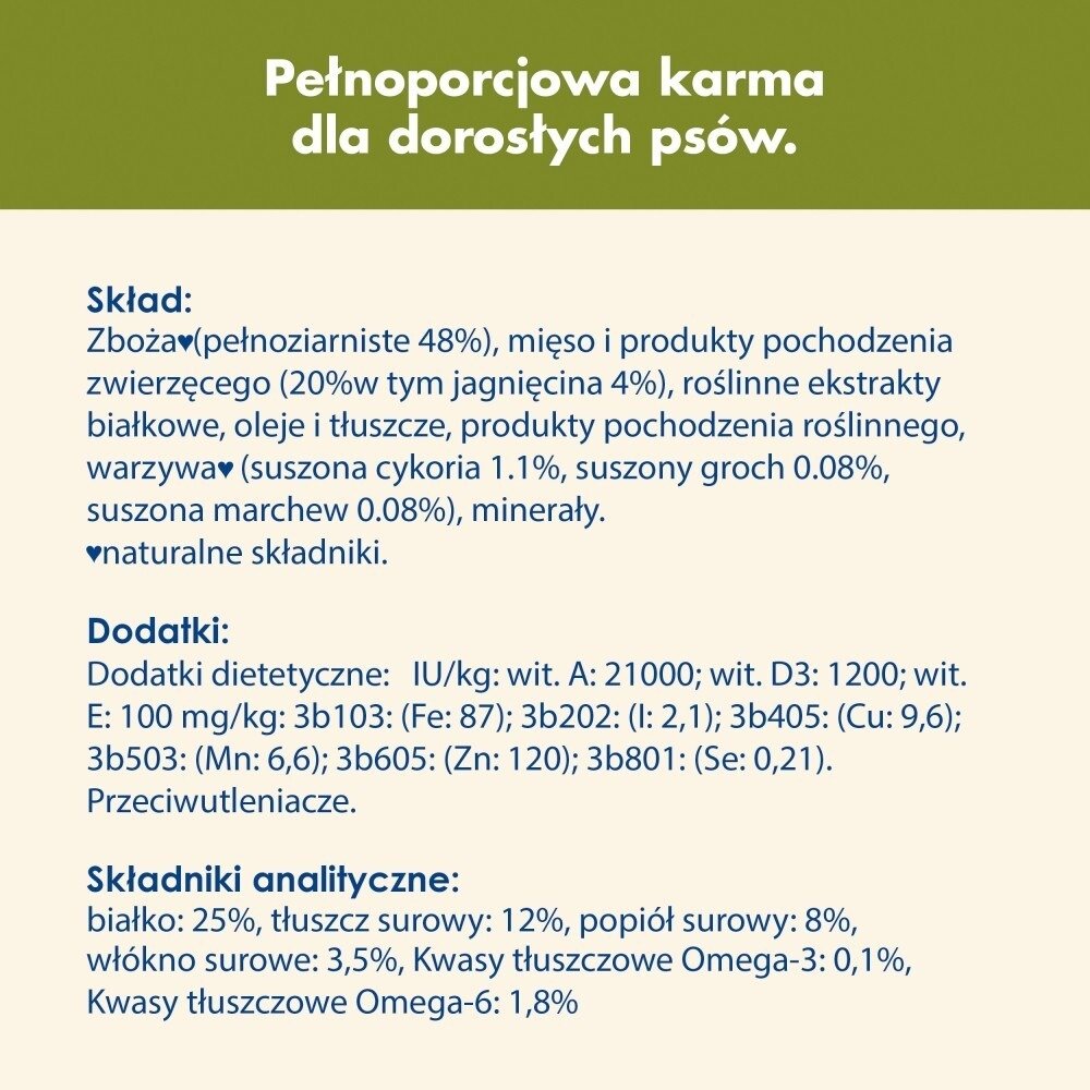 Karma dla psów Purina Dog Chow Adult z jagnięciną 14 kg + 2,5 kg Gratis