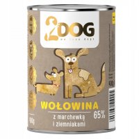 Karma mokra dla psa 2Dog wołowina 400 g x 6 sztuk