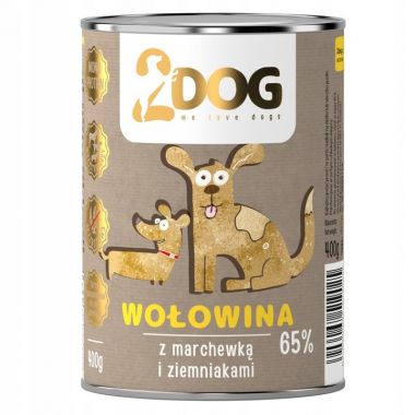 Karma mokra dla psa 2Dog wołowina 400 g
