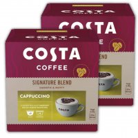 Kawa Costa Coffee Signature Blend Cappuccino 146,4 g (8 kapsułek kawy + 8 mleka) x 2 opakowania