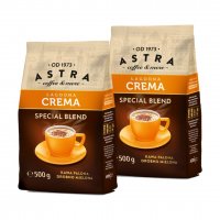 Kawa palona drobno mielona Astra łagodna crema 500 g x 2 sztuki