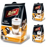 Kawa palona mielona Rene Latte Macchiato Dolce Gusto (16 kapsułek)  x 3 opakowania