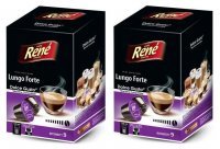 Kawa palona mielona Rene Lungo Forte Dolce Gusto 96 g (16 kapsułek) x 2 opakowania