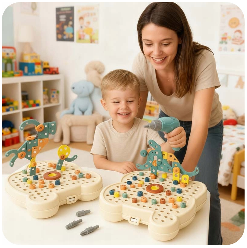 Klocki konstrukcyjne Misiek (160 elementów)