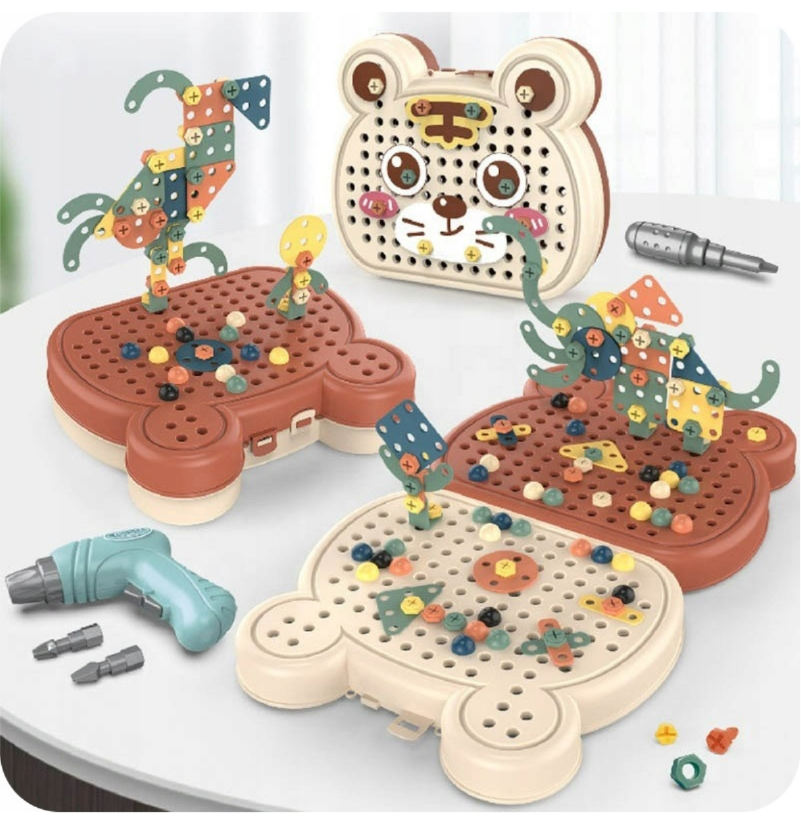 Klocki konstrukcyjne Misiek (160 elementów)