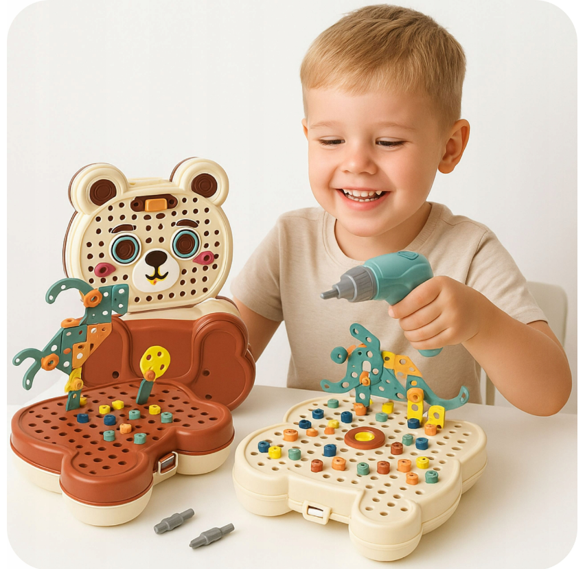 Klocki konstrukcyjne Misiek (160 elementów)