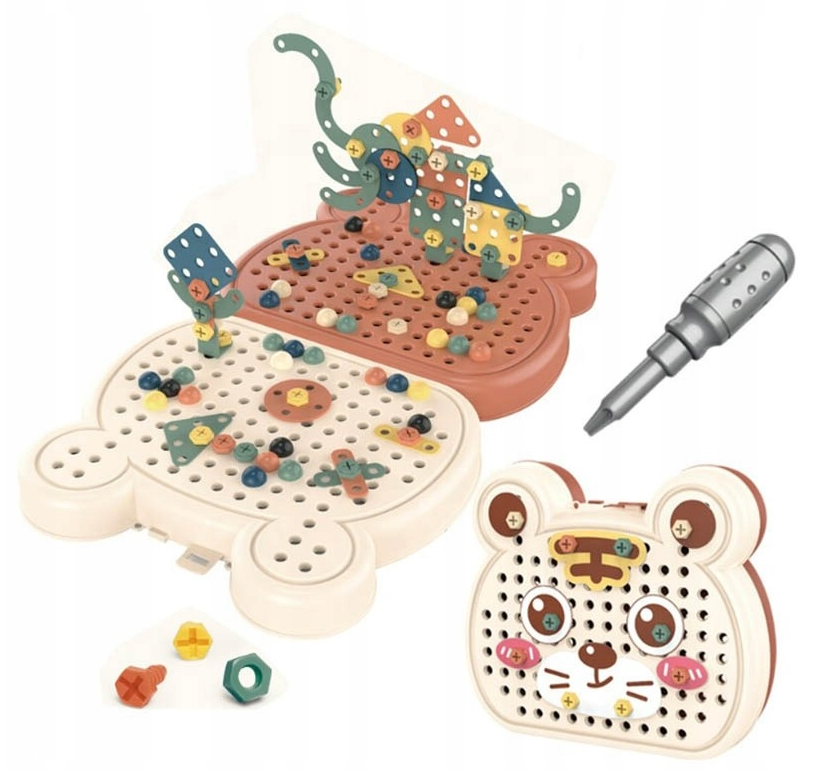 Klocki konstrukcyjne Misiek (160 elementów)