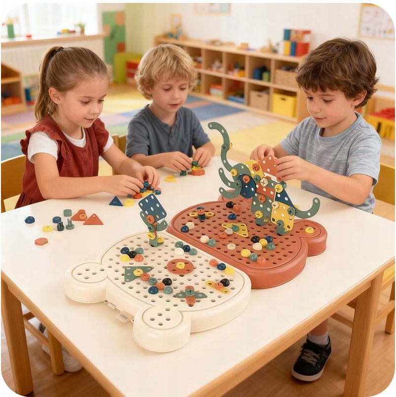 Klocki konstrukcyjne Misiek (160 elementów)