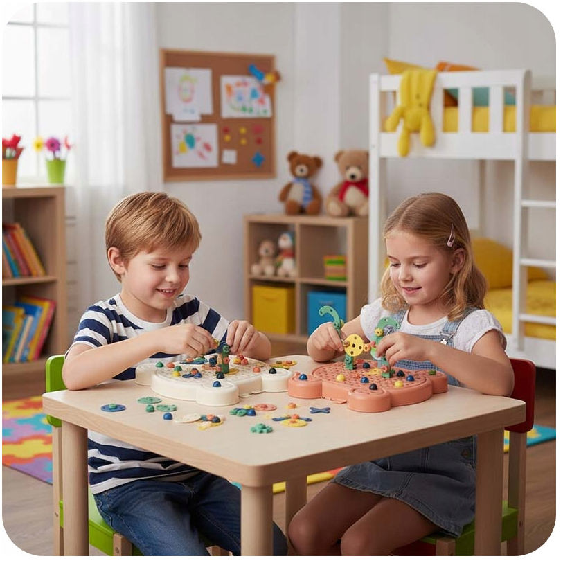 Klocki konstrukcyjne Misiek (160 elementów)