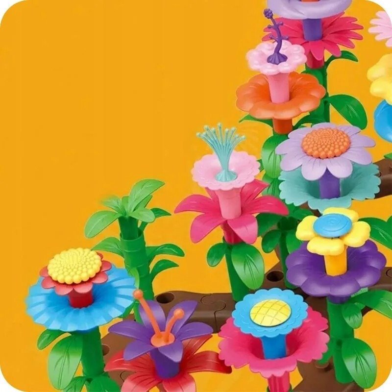 Klocki konstrukcyjne Wiosenne kwiaty (148 elementów)