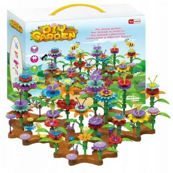 Klocki konstrukcyjne Wiosenne kwiaty (148 elementów)