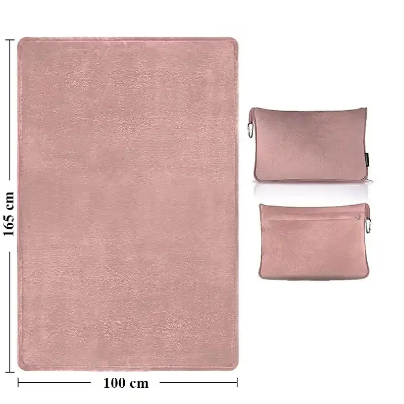 Koc turystyczny z poduszką 2w1