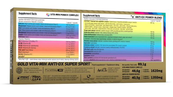 Kompleks witamin Olimp Gold VITA-MIN anti-OX Super Sport Mega Caps (60 kapsułek)