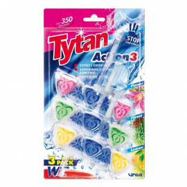 Kostka do WC Tytan Action 3 Flower, Forest, Lemon 3x40 g x 4 opakowania