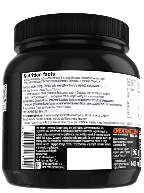 Kreatyna Olimp Creatine 1250 Mega Caps (400 kapsułek)