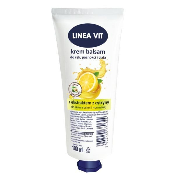 Krem balsam do rąk, paznokci i ciała Linea Vit Cytryna 100 ml