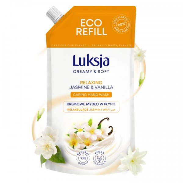 Kremowe mydło w płynie Luksja Creamy & Soft relaksujące jaśmin i wanilia 400 ml x 12 sztuk