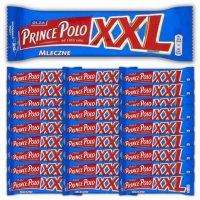 Kruchy wafelek z kremem kakaowym oblany czekoladą mleczną Prince Polo XXL Mleczne 50 g x 28 sztuk