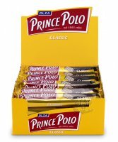 Kruchy wafelek z kremem kakaowym oblany czekoladą Prince Polo Classic 17,5 g x 56 sztuk