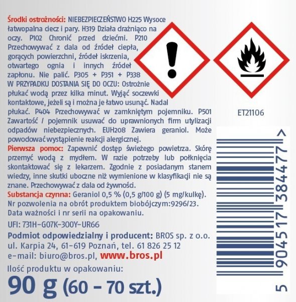 Kulki na krety Bros 90 g x 2 sztuki