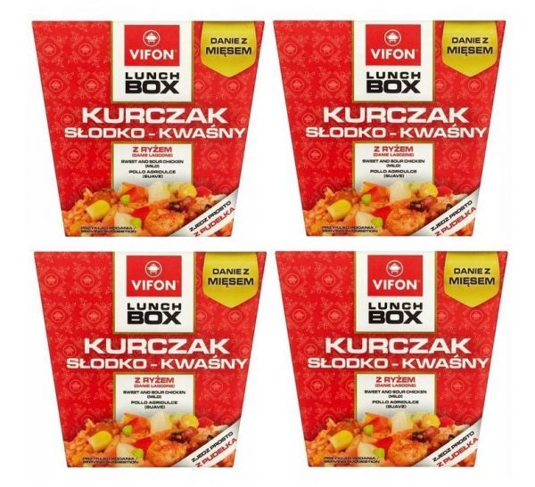 Lunch Box Danie błyskawiczne kurczak słodkokwaśny z ryżem 177 g Vifon