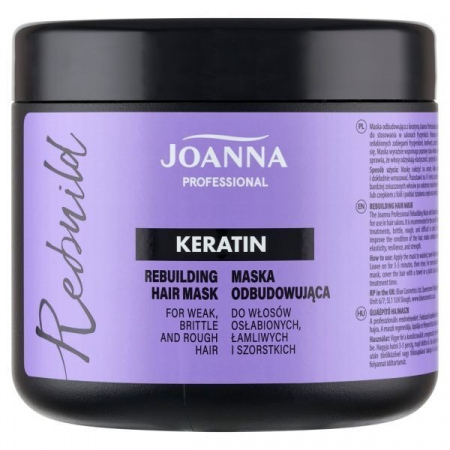 Maska do włosów Joanna Professional Rebuild Keratin odbudowująca 500 g
