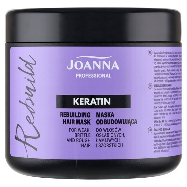 Maska do włosów Joanna Professional Rebuild Keratin odbudowująca 500 g