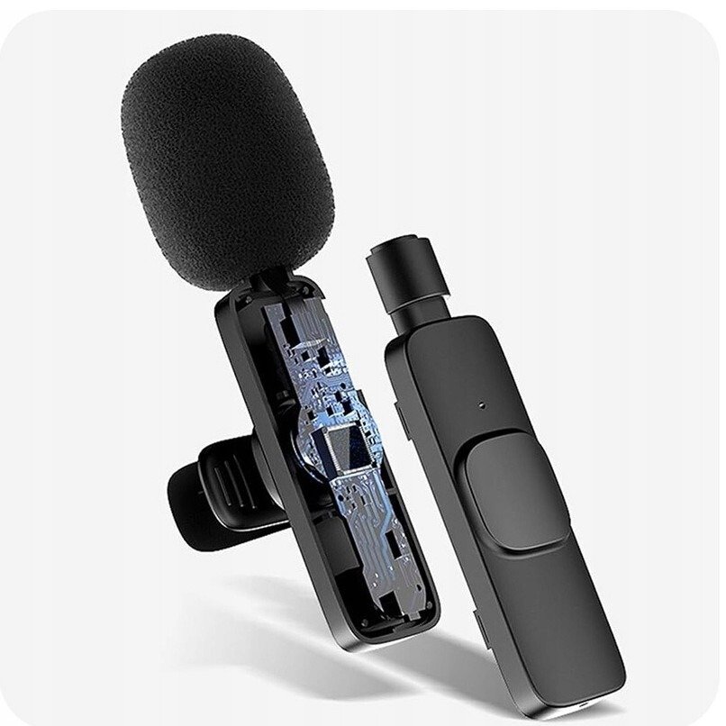 Mikrofon krawatowy bezprzewodowy K9 (2 sztuki)