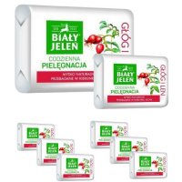 Mydło Biały Jeleń premium z głogiem 100 g x 8 sztuk