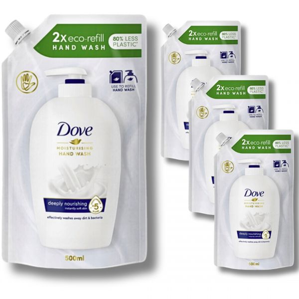 Mydło w płynie pielęgnujące Dove zapas 500 ml x 4 sztuki