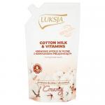 Nawilżające mydło w płynie Luksja Creamy Cotton Milk & Provitamin B5 opakowanie uzupełniające 400 ml